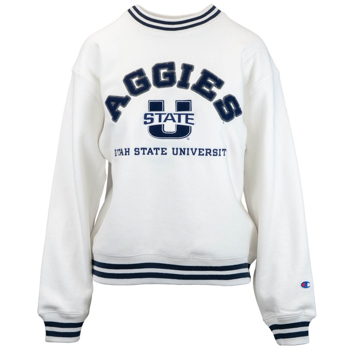 Women's Champion Aggies Patch Lettering Crew Sweatshirt